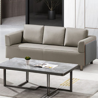Ensemble de canapé ergonomique pour bureau Canapé de réception confortable Canapé de bureau sectionnel 3 pièces en cuir de bureau
