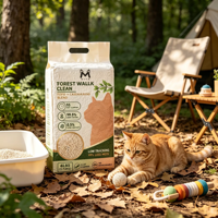 Litière pour chat en tofu et manioc 60% tofu 40% manioc, agglomération rapide, faible poussière, contrôle des odeurs, biodégradable, à base de plantes, vente en gros, OEM