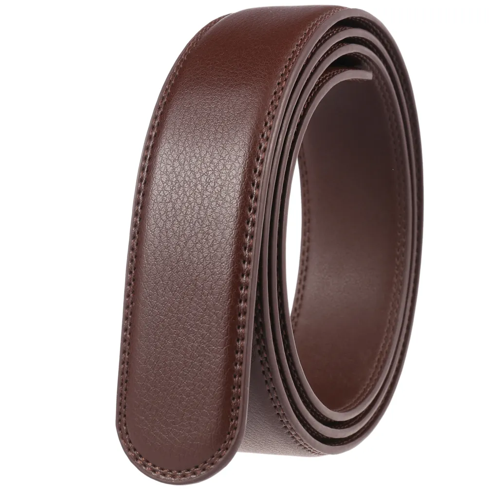 LY35-118 Explosive men's automatic buckle two-layer leather belt strip