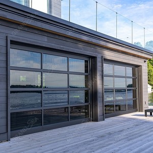 Nueva puerta <span class=keywords><strong>de</strong></span> garaje <span class=keywords><strong>de</strong></span> estilo moderno con vidrio, vidrio templado, reducción <span class=keywords><strong>de</strong></span> ruido y puerta <span class=keywords><strong>de</strong></span> garaje aislada <span class=keywords><strong>de</strong></span> 14x12 para el hogar - Product Image 1