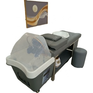 Fauteuil de lavage de luxe KISEN pour salon, table de massage japonaise pour spa capillaire avec thérapie aquatique, lit de shampoing - Product Image 1