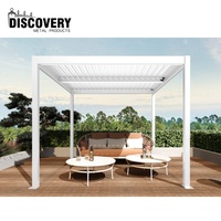 Gazebo électrique d'extérieur en usine de Chine Pergola en aluminium à persienne bioclimatique de conception avec pavillon de toiture sur pied étanche