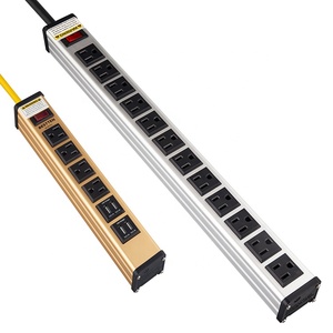 Regleta de Enchufes de Grado Comercial con Protección Contra Sobretensiones, Certificada en EE. UU., 110V, Cable de Extensión de 12 Pies, 8 y 12 Tomas - Product Image 1