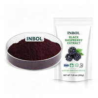 INBOL Anthocyanine CAS 18466-51-8 25% Zwarte Frambozen Fruitextract Poeder Voedingskwaliteit Oplosmiddel-extract