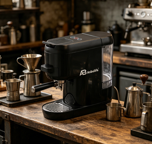 Machine à café expresso multi-capsules Anbolife 19 bars, 1450W, réservoir de 0,6L, compatible avec les capsules Nespresso, <span class=keywords><strong>Dolce</strong></span> <span class=keywords><strong>Gusto</strong></span>, K-Cup et les dosettes de café en poudre. - Product Image 2