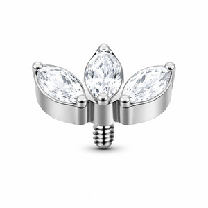<span class=keywords><strong>Precio</strong></span> de fábrica al por mayor: Postes de tuerca para pendientes de botón y piercing de cartílago, con cabezas de repuesto de circonita desmontables, para joyería DIY - Product Image 5