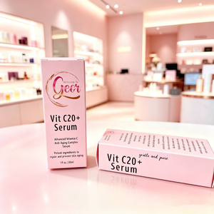 Custom Logo Printed Cosmetic Paper Box Pink Folding Packaging Box Vitamin C Serum Skincare Essence Bottle Packaging <b>Boxes</b> - Product Image 5