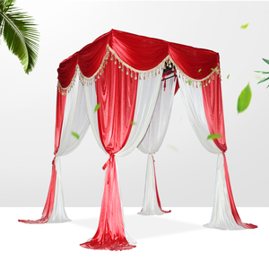 Personnalisé <span class=keywords><strong>pas</strong></span> <span class=keywords><strong>cher</strong></span> <span class=keywords><strong>mariage</strong></span> auvent carré pavillon draperie tuyau et rideaux ensemble pour événement toile de fond décoration - Product Image 3