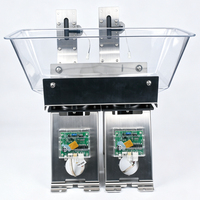 Machine de jeu d'arcade ATM de comptage et d'échange de pièces en métal, personnalisée, intelligente, incurvée, à double 6 trous, avec poussoir et trémie, 24V 220V