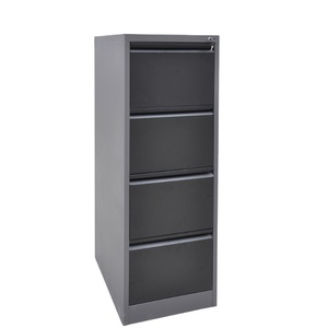 Armoire de classement moderne en acier à 4 tiroirs avec serrure à clé pour bureau et chambre à coucher, rangement en métal gris pour documents - Product Image 3