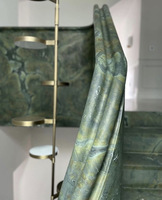 Dalle de marbre vert Victoria foncé de luxe en cuir, design moderne, pierre naturelle pour projets hôteliers avec capacité de conception graphique