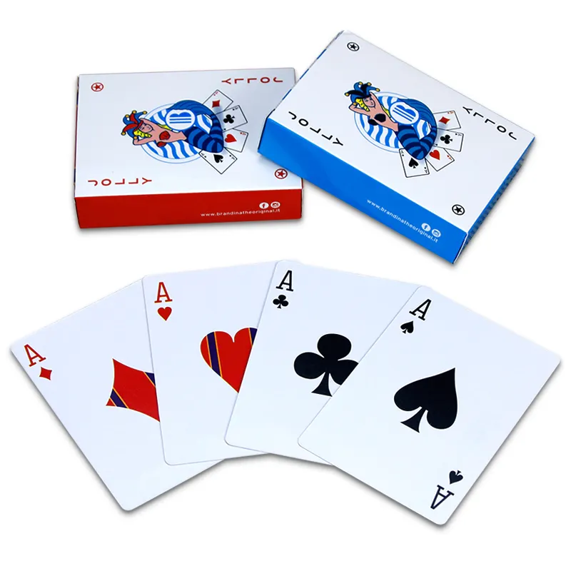 Schwarz Weiß Blau Kern Papier Poker Karte Playcard Casino Werbung Promotion Souvenir Benutzer definierte Poker US-Papier Spielkarten