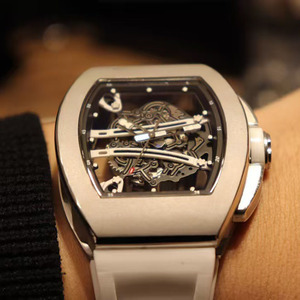 Montre homme de luxe classique haut de gamme, squelette automatique mécanique, aiguilles lumineuses, or rose, pour affaires - Product Image 2