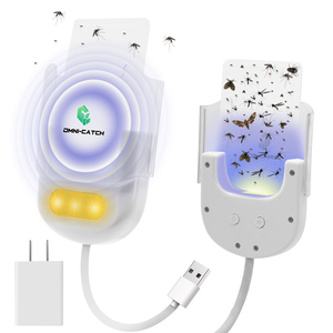 Omni bắt bay bẫy côn trùng cho trong nhà và ngoài trời: Ánh sáng bẫy chụp trái cây ruồi <span class=keywords><strong>gnats</strong></span> và houseflies giá trị gói 1 thiết bị - Product Image 1