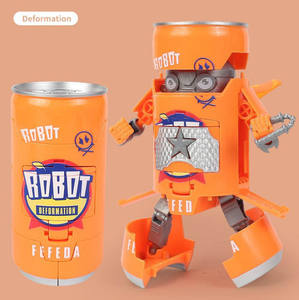 Giocattoli <span class=keywords><strong>Robot</strong></span> Trasformabili Novità a Forma di Bevanda, Set di 4 <span class=keywords><strong>Robot</strong></span> Trasformabili a Forma di Bibite per Bambini - Product Image 4