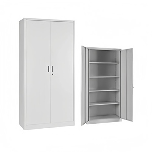 <span class=keywords><strong>Armoire</strong></span> de classement commerciale moderne en acier robuste à 2 portes, <span class=keywords><strong>ignifuge</strong></span>, gain de place, avec serrure à clé - Product Image 2