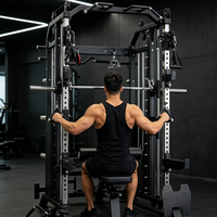 Station de fitness multifonction tout-en-un pour la maison : Rack de squat, machine Smith, équipement d'entraînement pour les épaules, la poitrine et les jambes