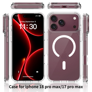 <span class=keywords><strong>Funda</strong></span> Protectora Personalizada a Prueba de Golpes para <span class=keywords><strong>iPhone</strong></span> 18 17 <span class=keywords><strong>Pro</strong></span> <span class=keywords><strong>Max</strong></span>, Transparente, con Carga Inalámbrica Magnética, Venta al Por Mayor - Product Image 1