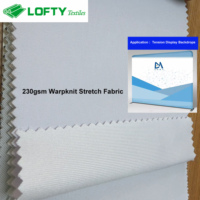 Tissu extensible tricoté ignifuge NFPA701 230 g/m² pour écrans à cadre tendu, pour impression par sublimation