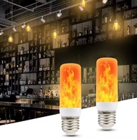 Ampoule LED Mini Flamme 4 Modes Effet Flamme Scintillante pour Culots E26/E27/E14 85-265V pour Éclairage de Jardin