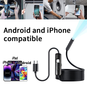 Caméra d'inspection d'égouts à prix d'usine, CMOS, étanche IP67, 8 LED, accessoires complets, compatible <span class=keywords><strong>Apple</strong></span> Android, automobile, 360 HD, portable, Type-C - Product Image 3