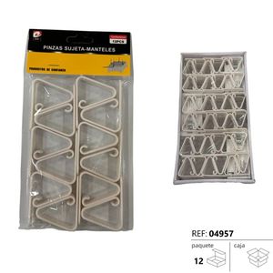 Pinzas Sujeta-Manteles 12Pcs Plstico Para Mantel - Product Image 1