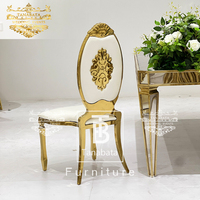Chaises élégantes et durables en acier inoxydable doré pour les mariages, les dîners en plein air et les événements hôteliers