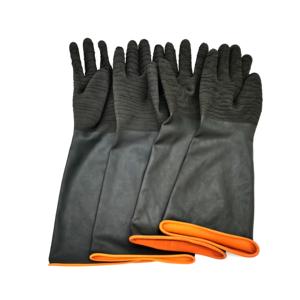 Different Lengths Chemical Resistant <strong>Latex</strong> <strong>Gloves</strong> From 30 cm to 60 cm Textured Hand with Wave Patter or Smooth - Product Image 1