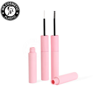 <span class=keywords><strong>ISMAN</strong></span> CDL20 8ml Tube de mascara rose à double embout en plastique avec bouchon à vis, applicateur 2-en-1 pour eye-liner et colle à cils, emballage vide avec brosse - Product Image 4