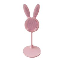 Support de téléphone rétractable en forme de lapin mignon, support de téléphone de bureau à hauteur réglable pour diffusion en direct, cours en ligne, visionnage de vidéos