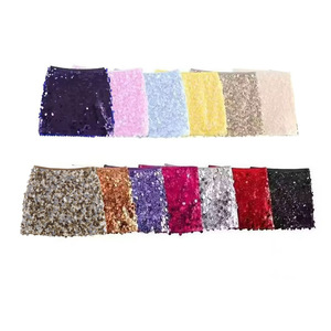 Minifalda de lentejuelas de gasa transpirable informal de verano para mujer europea americana diseño de línea A 100% poliéster - Product Image 2