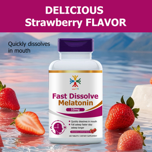Private Label Fast Dissolve Melatoinin Tablets with Drug Free Sleep Aid Melatonin Promotes Sleep Quality Fall Asleep Faster - Product Image 5