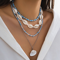 Zooying 2024 collier de perles plage imitation collier de perles étoile de mer coquille bijoux vintage vacances dames et filles