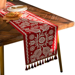 Tapete <span class=keywords><strong>de</strong></span> té <span class=keywords><strong>de</strong></span> estilo chino con patrón Floral Jacquard, tapete <span class=keywords><strong>de</strong></span> <span class=keywords><strong>mesa</strong></span> <span class=keywords><strong>de</strong></span> centro <span class=keywords><strong>de</strong></span> Festival rojo con característica aislante para hotel o alegrí<span class=keywords><strong>a</strong></span> familiar - Product Image 5