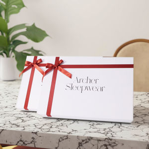 맞춤형 럭셔리 화이트 판지 종이 포장 이동식 뚜껑 단단한 잠옷 의류 선물 상자 리본 - Product Image 2