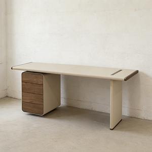 Escritorio Ejecutivo de Madera Sólida para <span class=keywords><strong>Oficina</strong></span> en Casa, con 4 Cajones y Almacenamiento - Product Image 1