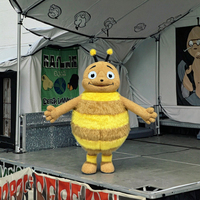 Costume de mascotte d'abeille de dessin animé personnalisable Halloween costume en peluche gonflable praticable en plein air en vente