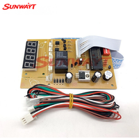 Panneau de contrôle LED à 4 chiffres en plastique pour distributeur automatique, accepteur de pièces, interface anglaise, personnalisable, 12V PCB SUNWAYT SW-DL0 Gaming Marron