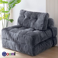 Canapé pouf compressé sous vide, en éponge haute résilience, en velours côtelé, pliable, modulaire, pour salon, chambre, balcon