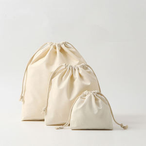 Custom Eco Friendly Organic Muslin Cotton Pouch Promotional <b>Small</b> Calico Cloth Canvas <b>Drawstring</b> Dust <b>Bag</b> With Logo Printed - Product Image 4