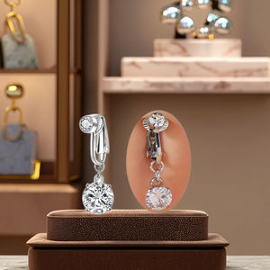 नकली बेली बटन रिंग जिरकॉन प्यारा नकली भेदी गहने गैर भेदी बॉडी गहने सेक्सी महिला पुरुष - Product Image 6