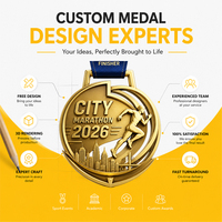 Medallas Personalizadas de Aleación de Zinc, Medalla Deportiva de Oro 3D, Fabricante de Premios Metálicos, Logotipo Personalizado, Maratón, Diseño Gratuito, Entrega Rápida