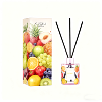 Diffuseur de parfum à roseaux de 150 ml avec bâtonnets diffuseurs d'huiles essentielles, formule sans eau pour un air frais, chambre à coucher à domicile sans feu