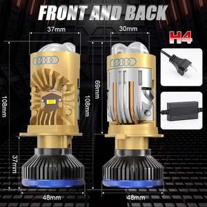 Lampu Proyektor LED T8 Pro H4 Mini LED Laser Lens Retrofit 150W Canbus Lampu LED Mobil H4 Proyektor Lampu Depan LED - Product Image 4