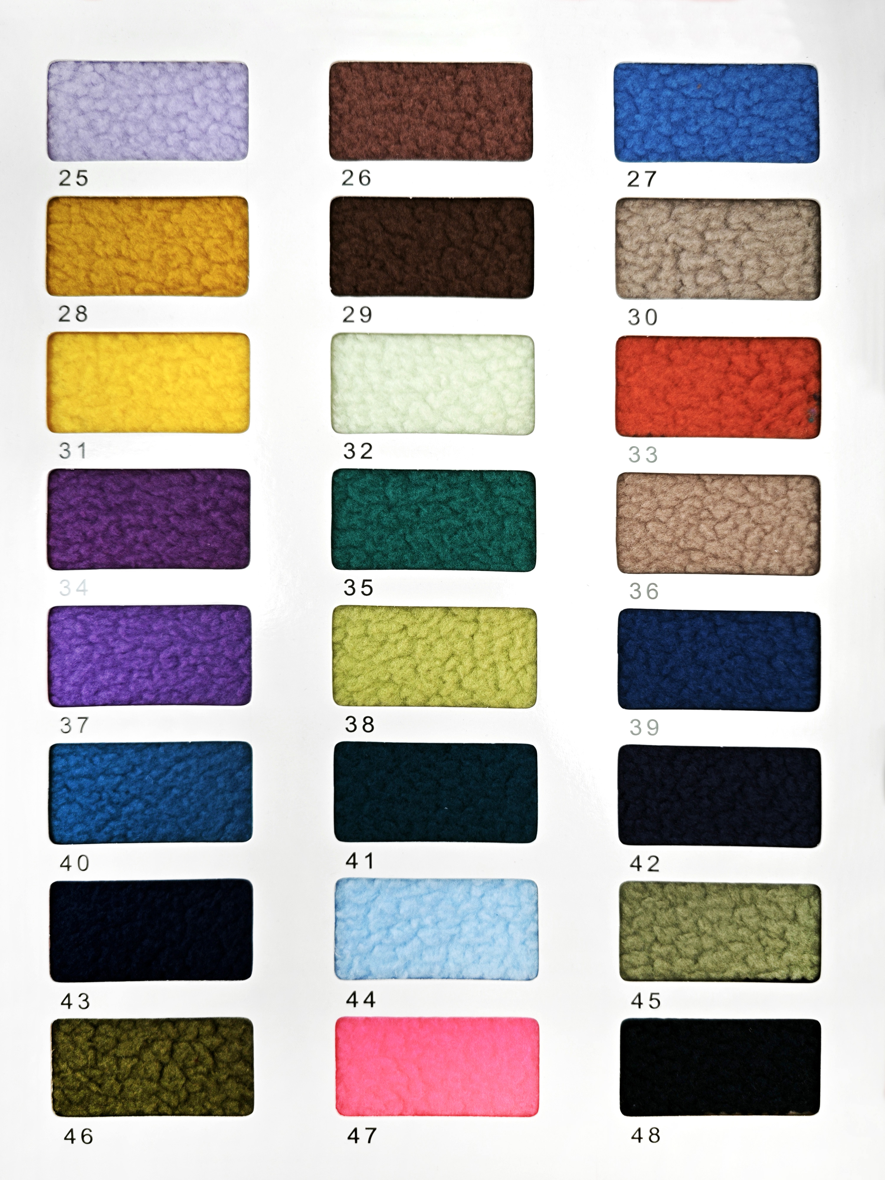 Page 2 stock couleurs &amp; 1 rouleau environ 50 mètres
