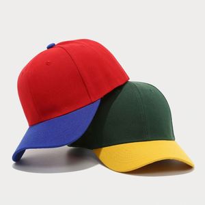 New Fashion Baseball Cap Women Men <b>Sunscreen</b> Baseball Hat Outdoor Sports Sunshade 6 Panel Solid Color Splicing Sports Hat - Product Image 1