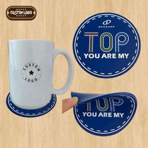 Water-Proof Rubber Pvc Coasters Custom Silicone Coaster for Cup - Product Image 1