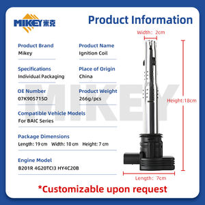 Bobine d'allumage MIKEY 07K905715D pour BAIC <span class=keywords><strong>BJ40</strong></span> PLUS Bopai T Series, haute qualité, en stock, pièces automobiles en gros pour UF575 07K905715A - Product Image 3
