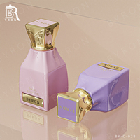 Flacon de parfum en verre de luxe avec bouchon en bois, emballage de flacon de parfum rectangulaire en verre