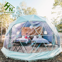 Tente dôme étanche Glamping Igloo Tentes dôme géodésique avec salle de bain